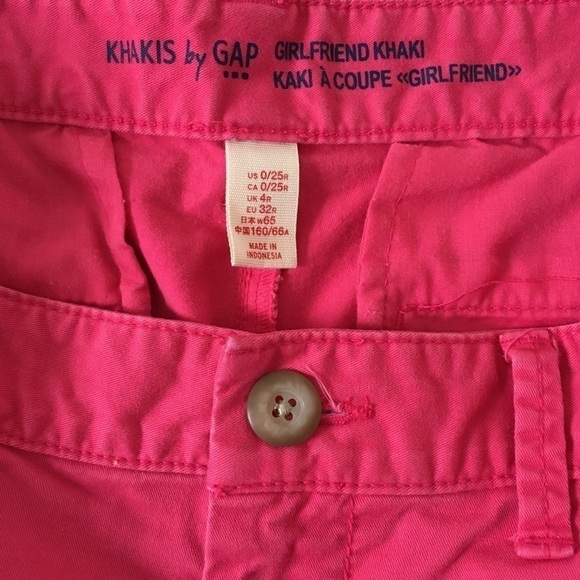 Gap Girlfriend Khakis Pink Relax Fit Straight Pant - Picture 9 of 12